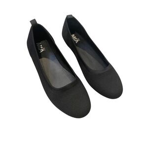 MIA Girl Caliste Black Knit Ballet Flats Round Toe Slip On Shoes Womens Size 10M
